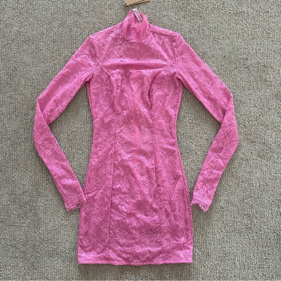 SKIMS Dresses & Skirts - Skims Lace Turtleneck Dress Size Small